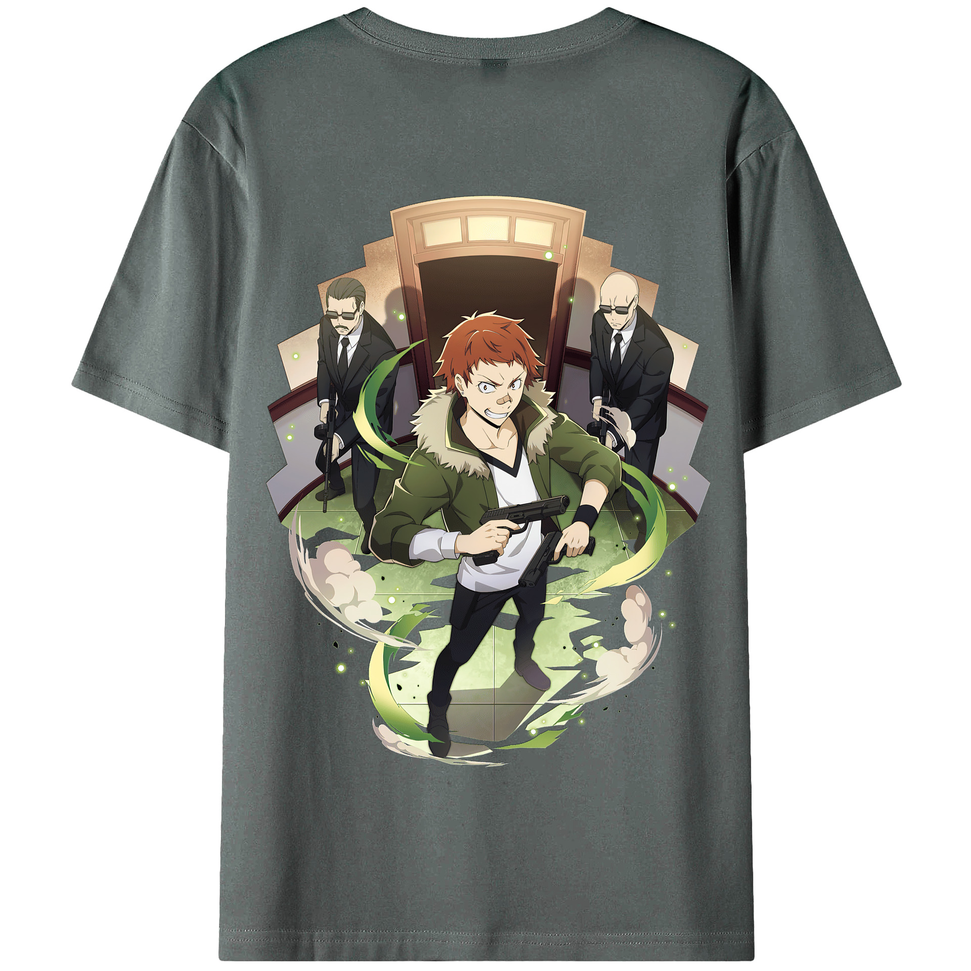 （画像用） 文豪ストレイドッグス Bungo Stray Dogs 綿100％半袖Tシャツ（背面プリント）